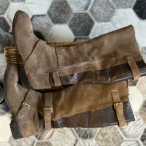 Ugg suede and leather riding boots
